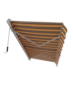 Tenda da sole con avvolgimento manuale eurogarden fantasia a righe 3x2 m